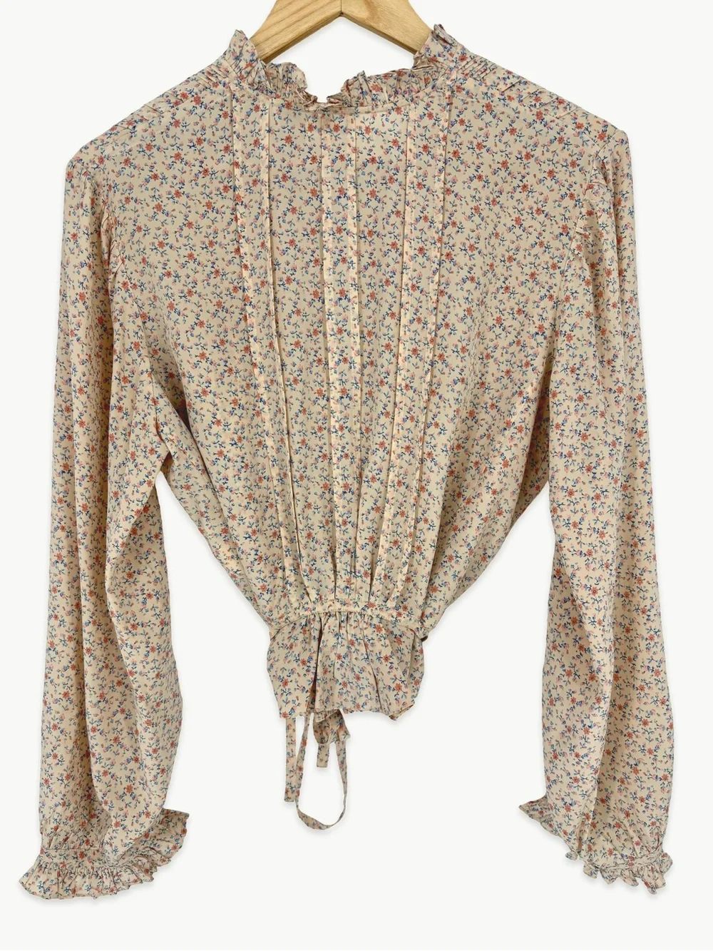 DÔEN Cézanne Silk Blouse Size Small in Peach Martha’s Garden Floral Rare NWT